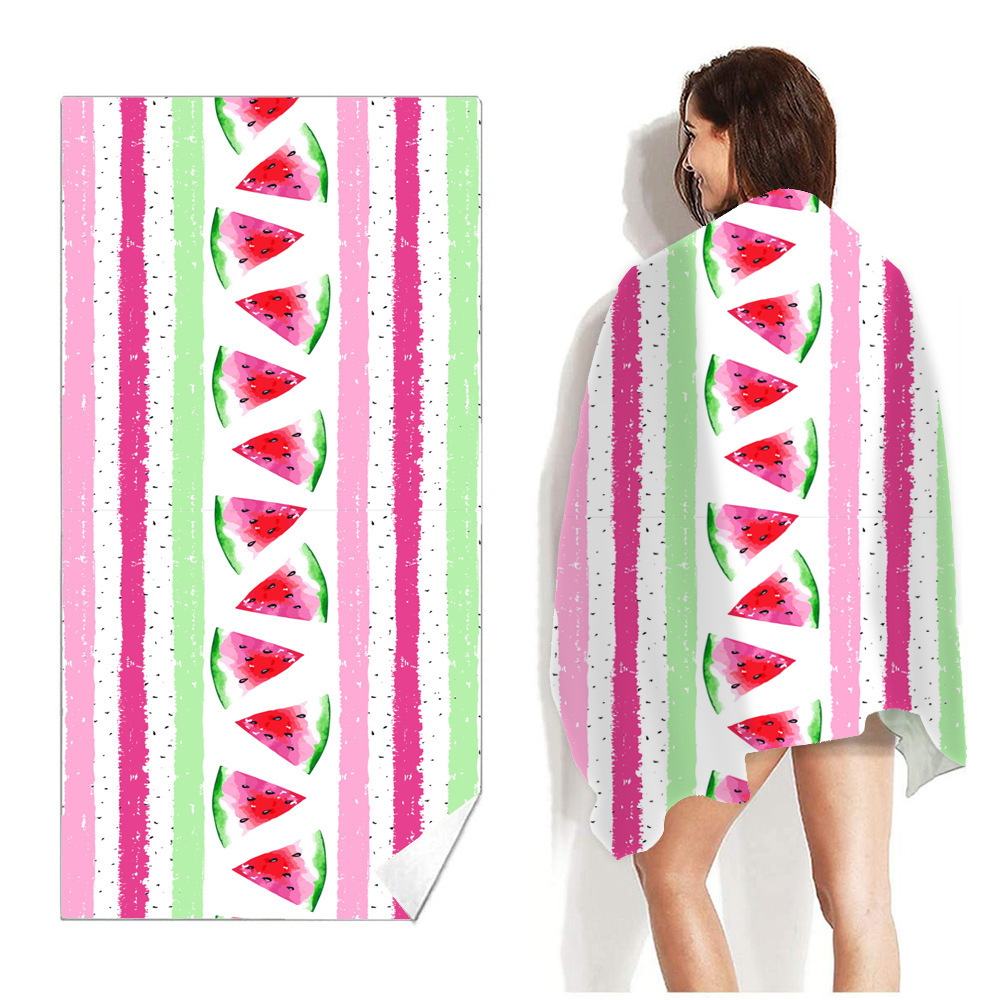 Serviette de plage imprimée style bohème pour bain et plage_voghion.com