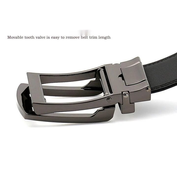 New Hot Selling Belt for Men's Imitation Needle Buckle Automatic Buckle Belt Size Three Good Leather Cowhide Belt_voghion.com