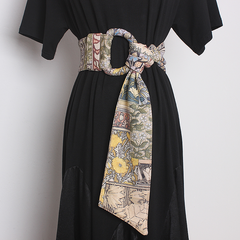 2022 New Colorful Velvet Retro Versatile Belt Women’s Wide Girdle Decorative Dress Shirt Skirt_voghion.com