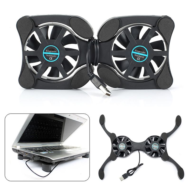 Xinweiqing Octopus Vorm Draagbare Opvouwbare Notebook Laptop Twin USB Ventilator Koeler Koelbasis_voghion.com