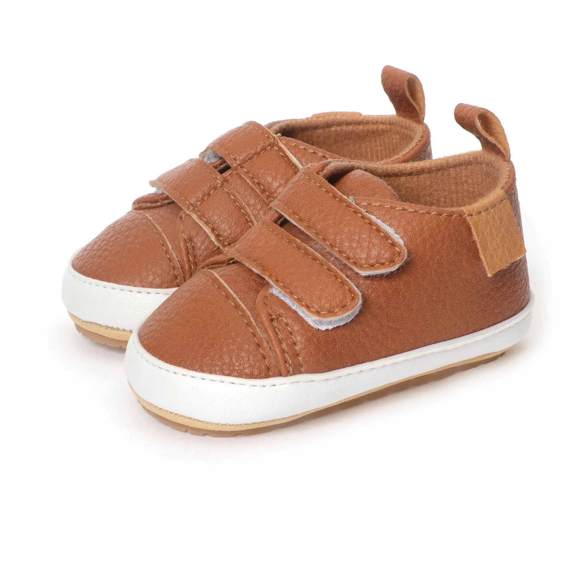 Baby First Walker Sneakers Non-slip Rubber Sole Leather Shoes_voghion.com