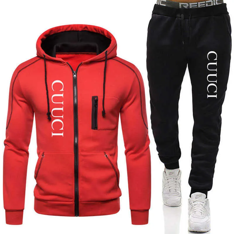 Herren Trainingsanzug Set - Modischer Herbst Hoodie Mit Hose_voghion.com