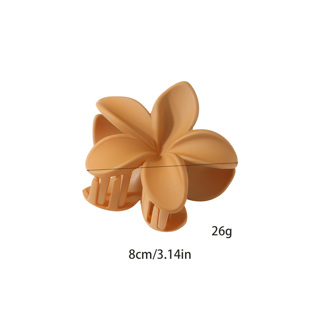 Women's Hair Accessories 8CM Flower Hairpin Frosted Large Plumeria Clip Back Of The Head Hair Shark Clip_voghion.com