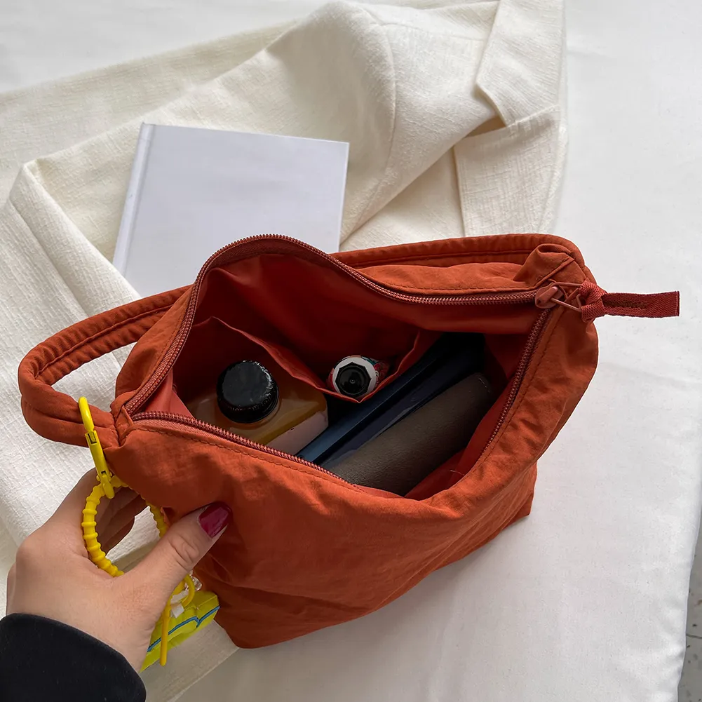 Women Simple Tote With Zipper Closure Female Commute Bag Lightweight For Daily Weekend Vacation_voghion.com