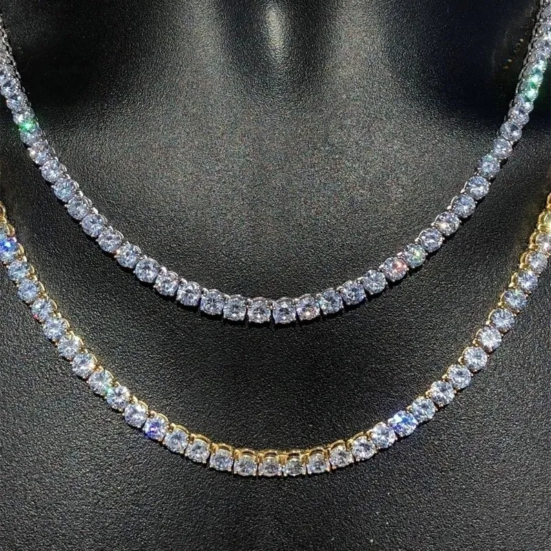 Verige za moške in ženske zlate kvadratne verižice ledeni diamanti hip hop ogrlica choker sier bling luksuzen nakit za_voghion.com
