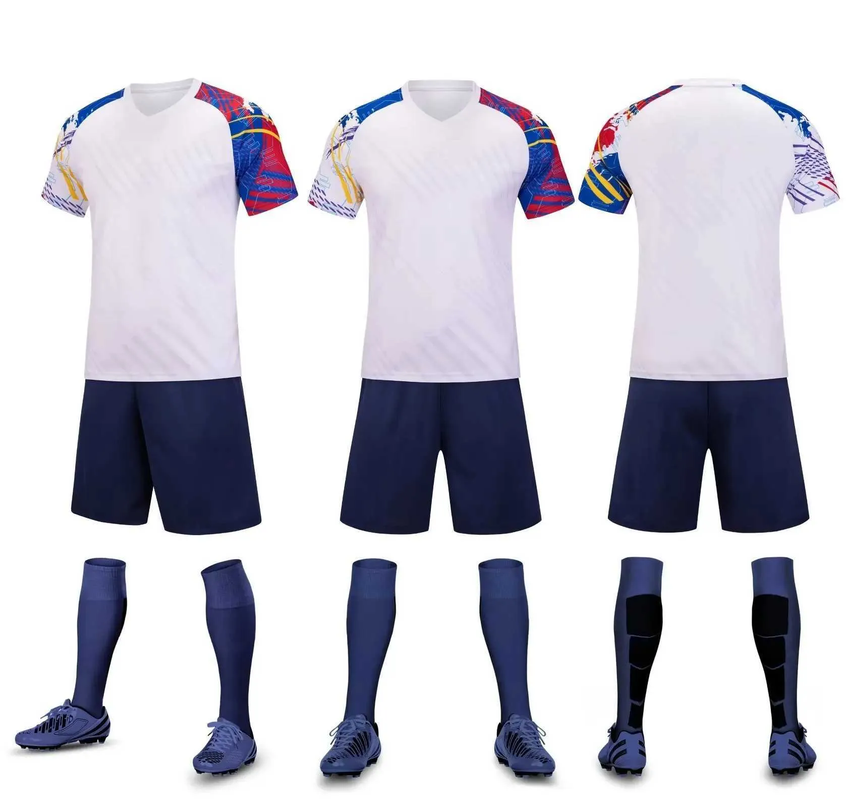 Uniformes de fútbol personalizados, ropa de entrenamiento para adultos y niños, conjuntos de ropa de fútbol para hombres y niños, estampado de manga corta_voghion.com