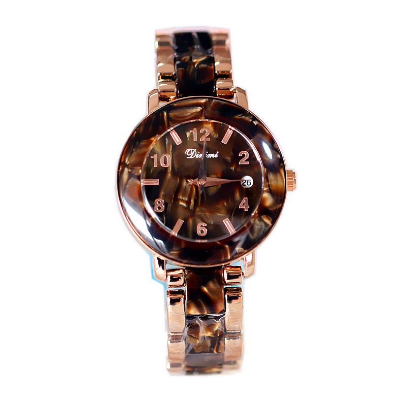 Fashionable new women's pointer style niche digital version with calendar quartz waterproof watch for women_voghion.com