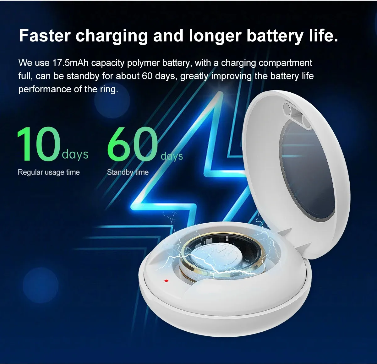 Smart Bracelet Heart Rate Monitoring Waterproof Blood Oxygen Sleep Sport Health Tracker Finger Digital Ring 240730_voghion.com