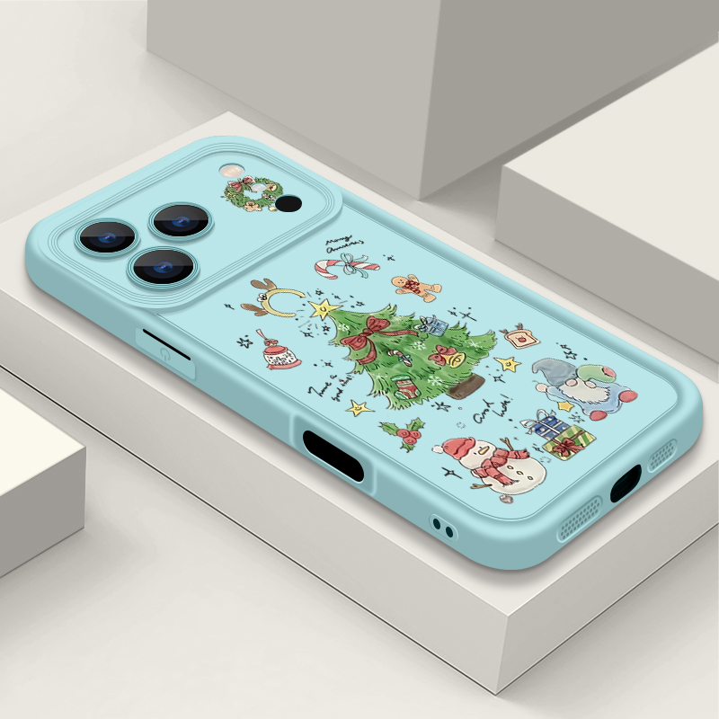 Bowknot Christmas Tree Soft TPU Phone Case For IPhone Air 16e 17 16 15 14 Pro Max 13 12 Pro 15 16 Plus Shockproof Silicone Cover_voghion.com