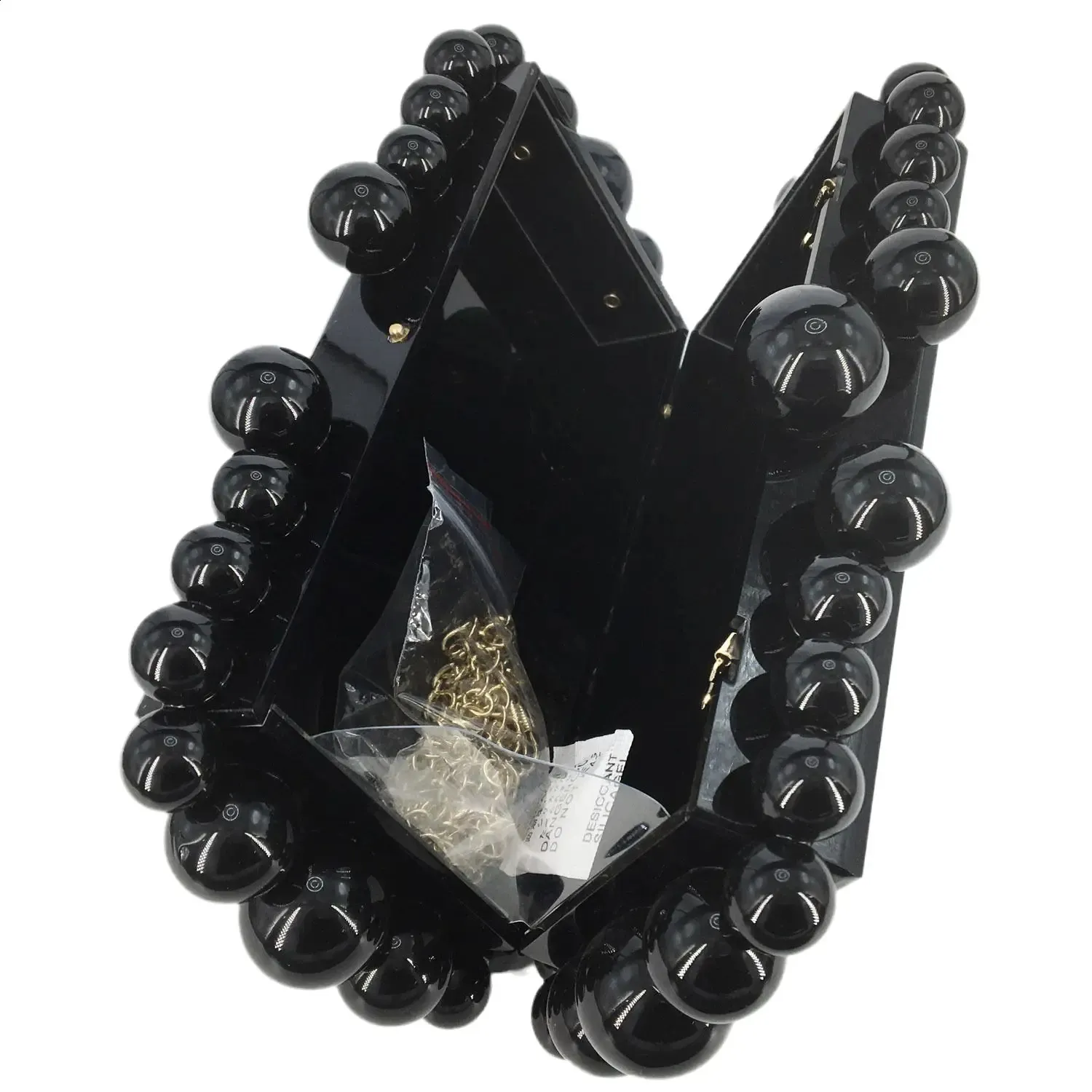 Acryl Box Clutch Perlen Abendtasche Für Damen Umhängetasche_voghion.com