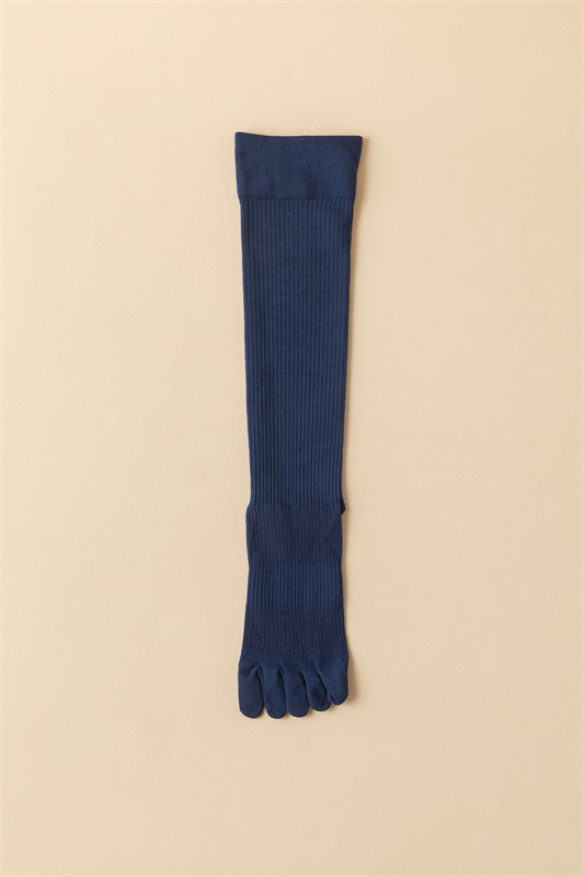 Calzini lunghi a compressione senza cuciture MISS ZUING Calf tinta unita a cinque dita_voghion.com