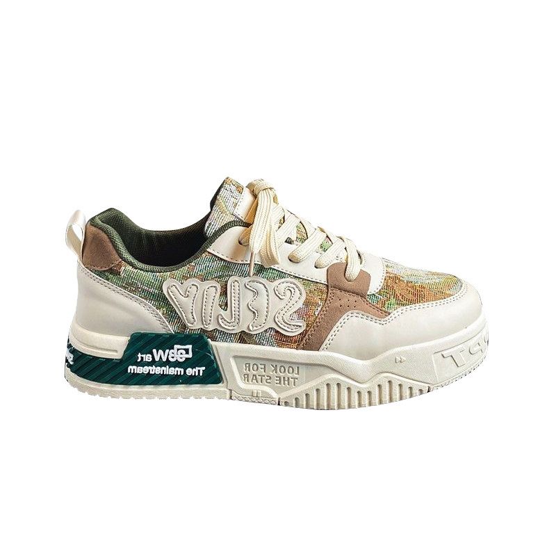 China-Chic Herren 2024 Neue Sommer Atmungsaktive Vielseitige Kleine Beliebte Casual Board Dickbesohlte Rutschfeste Sportschuhe_voghion.com