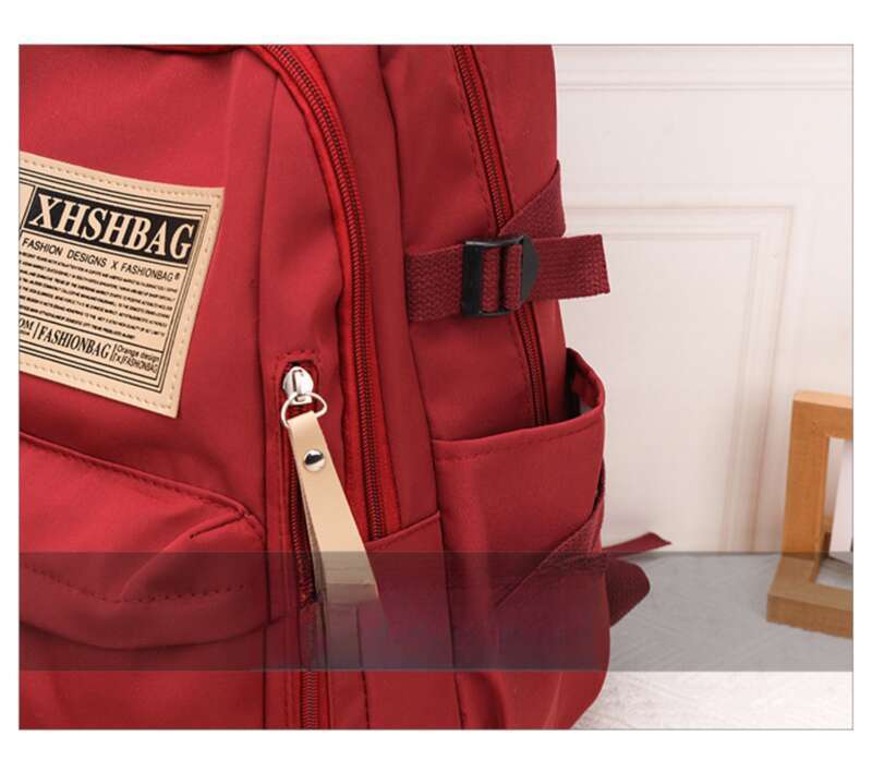 Koreanische Version der Studentinnen Große Kapazität Einfache Einfarbige Rucksäcke_voghion.com