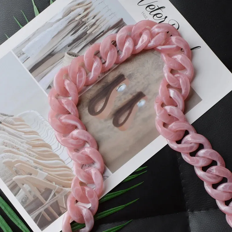 Visgraat 30-120cm Acryl Hars Ketting Handtas Plastic Mode Kleurrijke Vrouwen Tas Accessoires Schouderband 241115_voghion.com