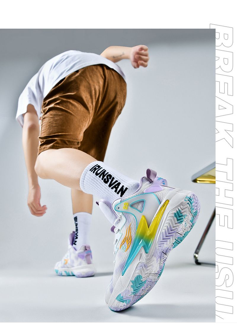 Basketballschuhe für Männer und Frauen Paare Mesh-Gewebe atmungsaktive rutschfeste rosa Sneakers_voghion.com