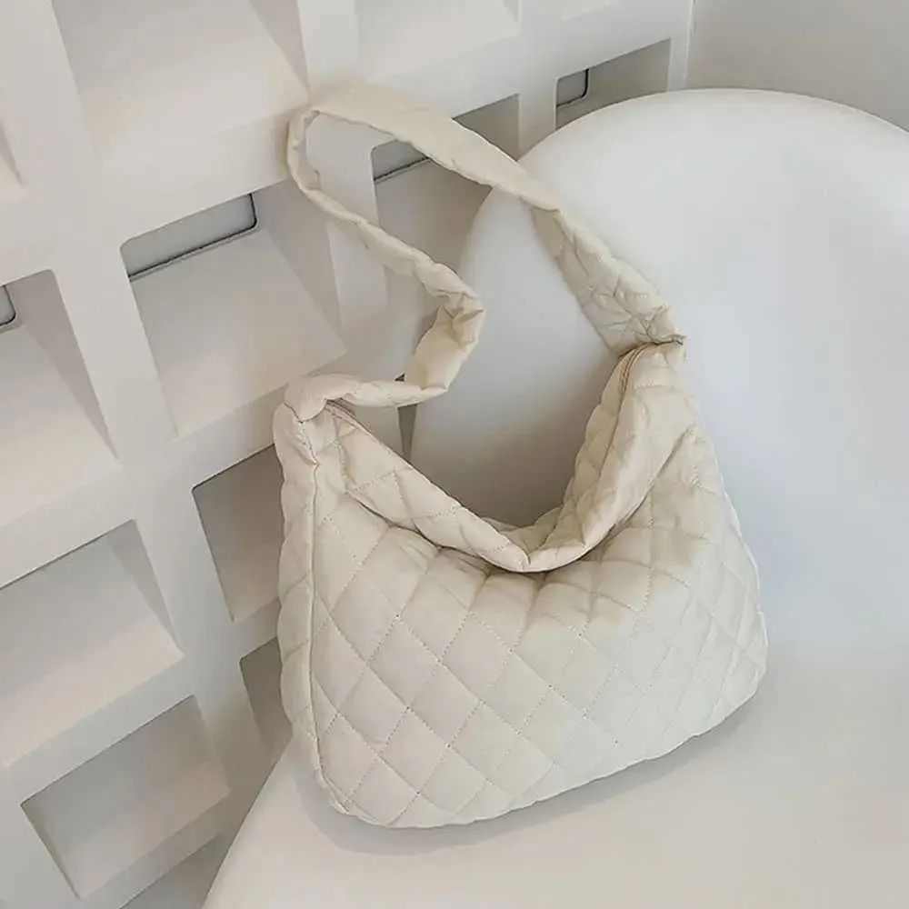 Warme große Kapazität Winter Wärme leichte Daunen Bettwäsche flache Schuhe Handtasche Y241026_voghion.com