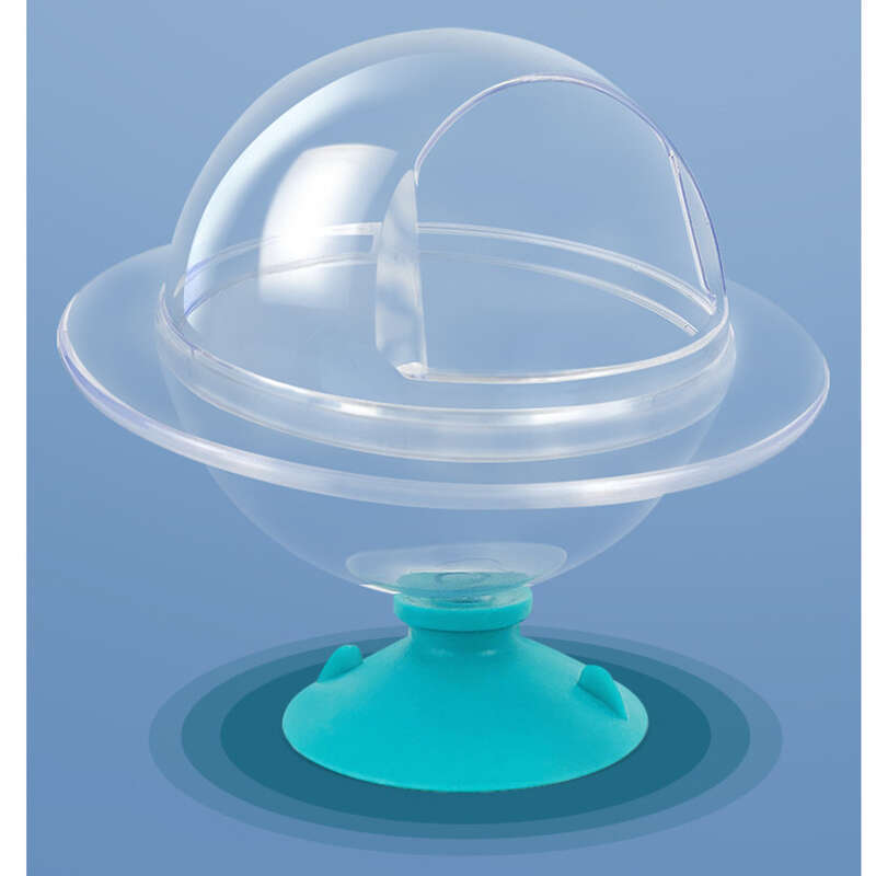 Bagno per piccoli animali domestici, esclusivo per criceti, vasca da bagno trasparente anti-schizzi, orsetto dorato, sabbia per urina, WC a doppio uso_voghion.com
