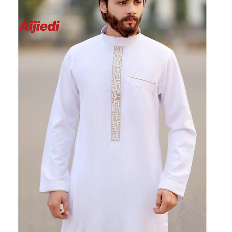 BOY Wholesale Clothing Europe And America 2023 Printed Robes Muslim Men’s Cross-Border New Arabic