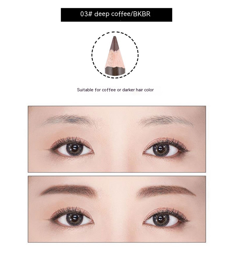 Schéinheets Leopardendruck Bleistift mat Wenkbrauepinsel Kënschtler waasserdicht a net ausschmierend Make-up Ufänger Kosmetik_voghion.com