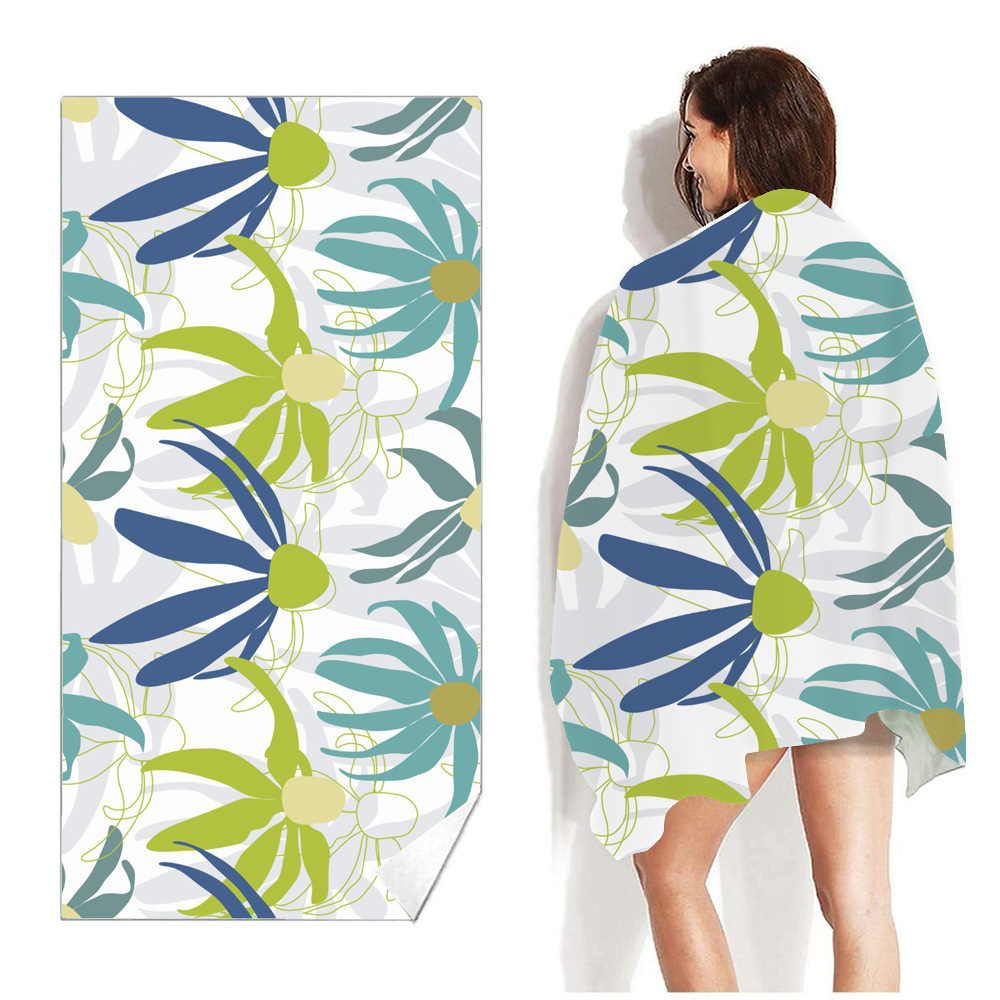 Serviette de plage imprimée style bohème pour bain et plage_voghion.com