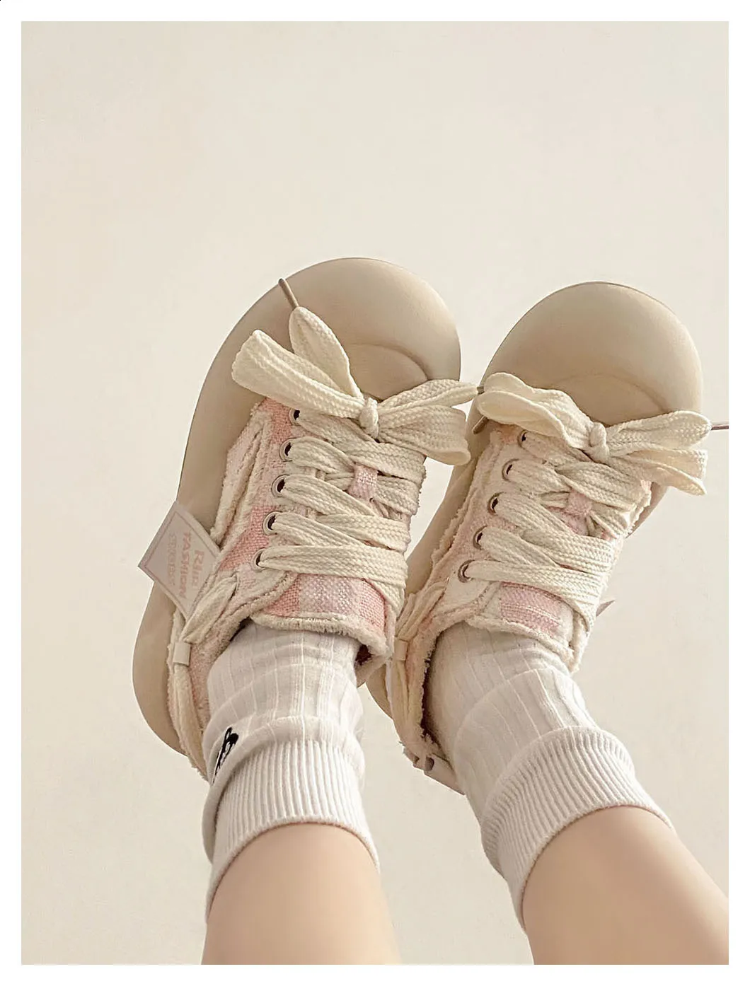 Damen Freizeitsneaker Mit Dicker Schleife Und Weicher Sohle_voghion.com