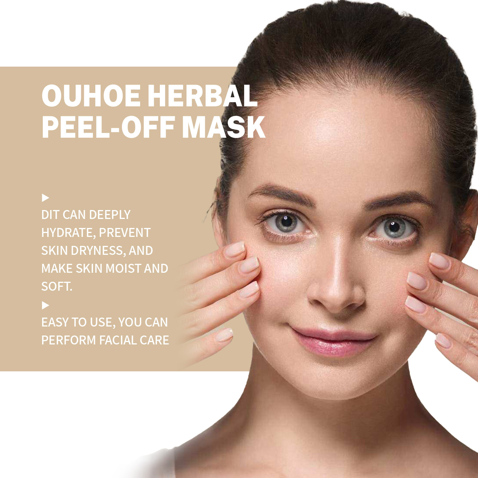 OUHOE Shrinks Pores Deep Gently Cleans Blackhead Acne Removing and Tearing facial mask_voghion.com
