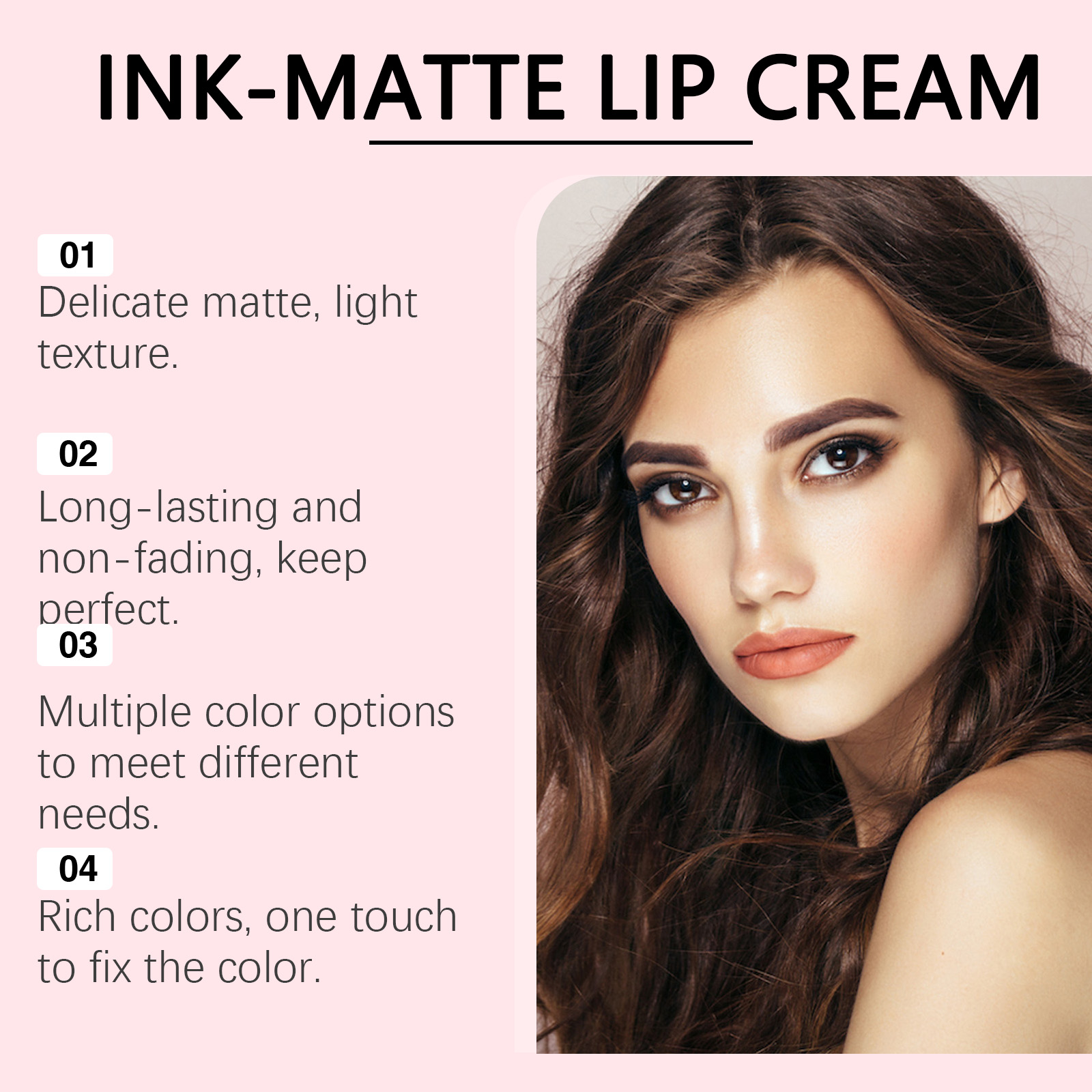Zephoco Orange Matte Lip Glaze Long Lasting Hydrating Lipstick_voghion.com