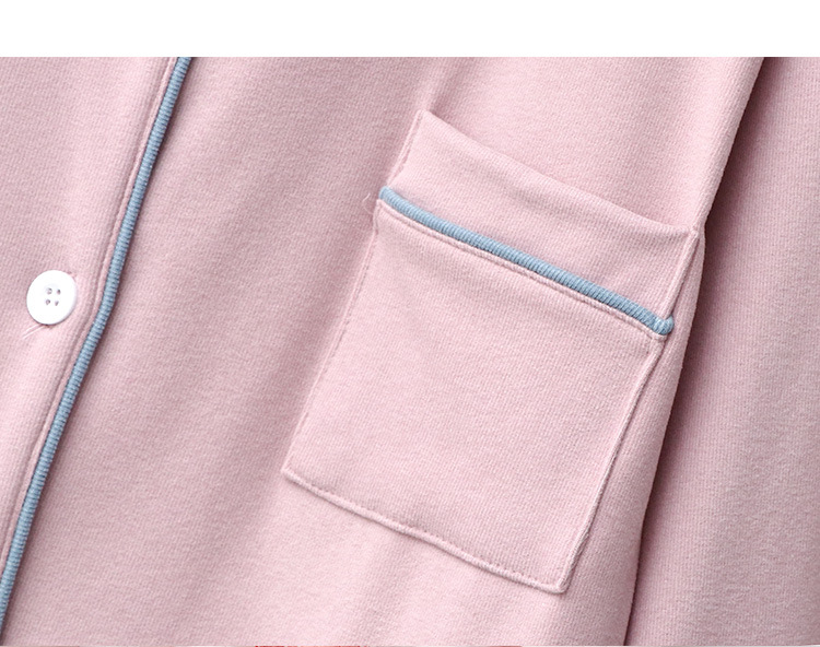 Γυναικεία ρούχα βελούδινο φθινόπωρο και χειμώνα ζεστό ζευγάρι ανδρικές και γυναικείες πιτζάμες πέτο άνετο απλό χρώμα αντίθεσης οικιακά ρούχα μακρυμάνικο κοστούμι_voghion.com