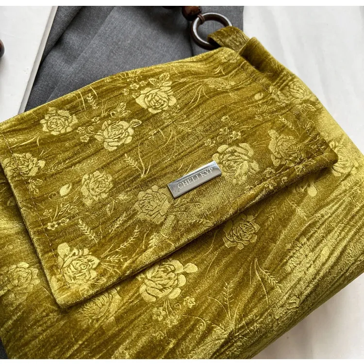 Bretelle in tessuto stampato alla moda da donna con hardware intarsiato, borsa sottobraccio e borsa portatile ad alta capacità 240806_voghion.com