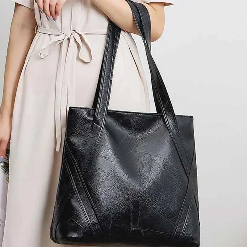 Women's Shoulder Bag Pu Leather Commuter Handbag Large Capacity_voghion.com