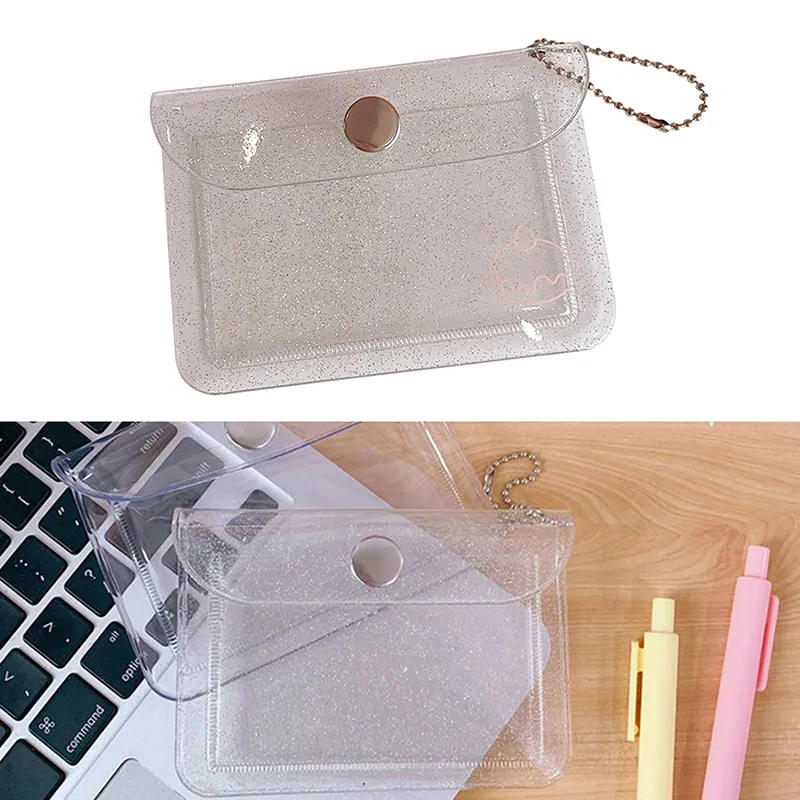 Damska torebka damska Mini Hasp Solid Holder Coin Short Wallet Slim Small Wallet Album Keychain Card Storage Bag_voghion.com
