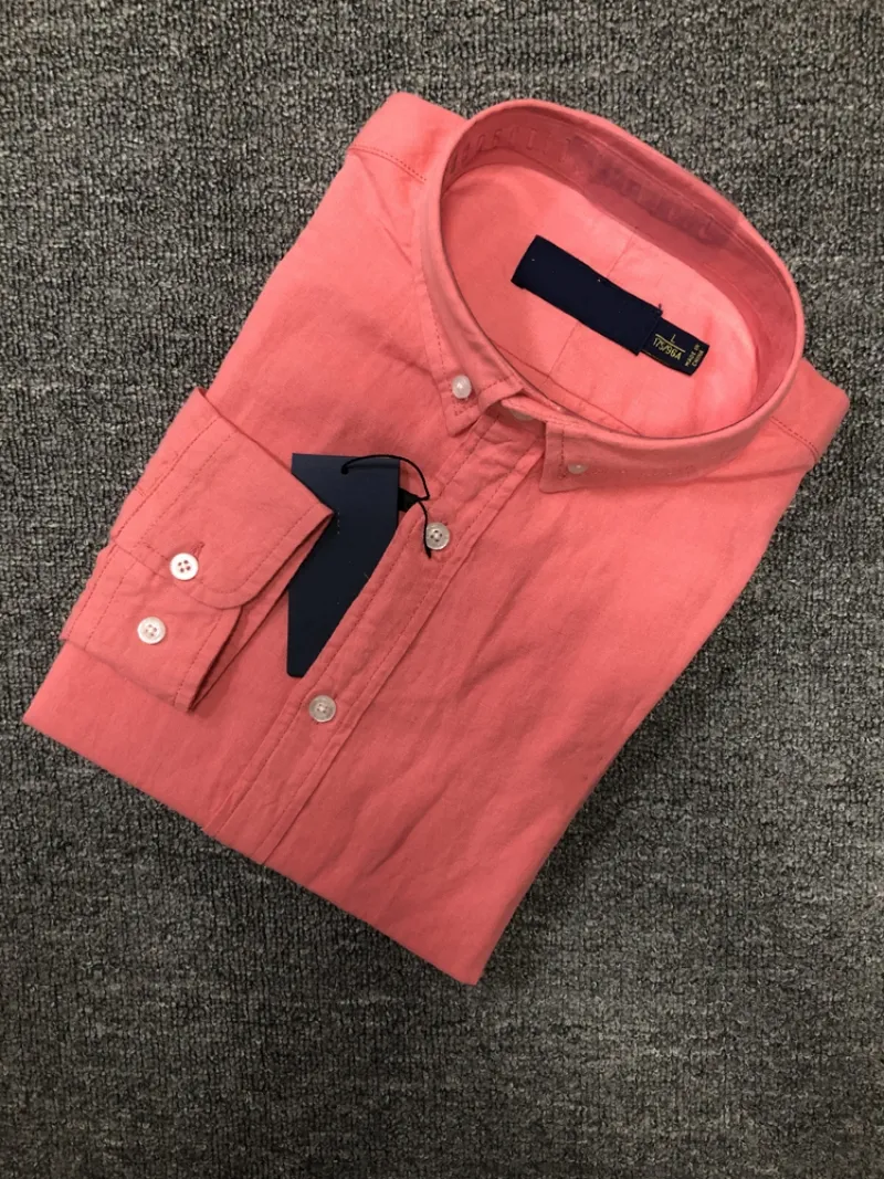2024 Little Horse Männer Poloshirt Langärm Business Hierscht Fräizäit Männer Casual Locker Trend PTV EW_voghion.com