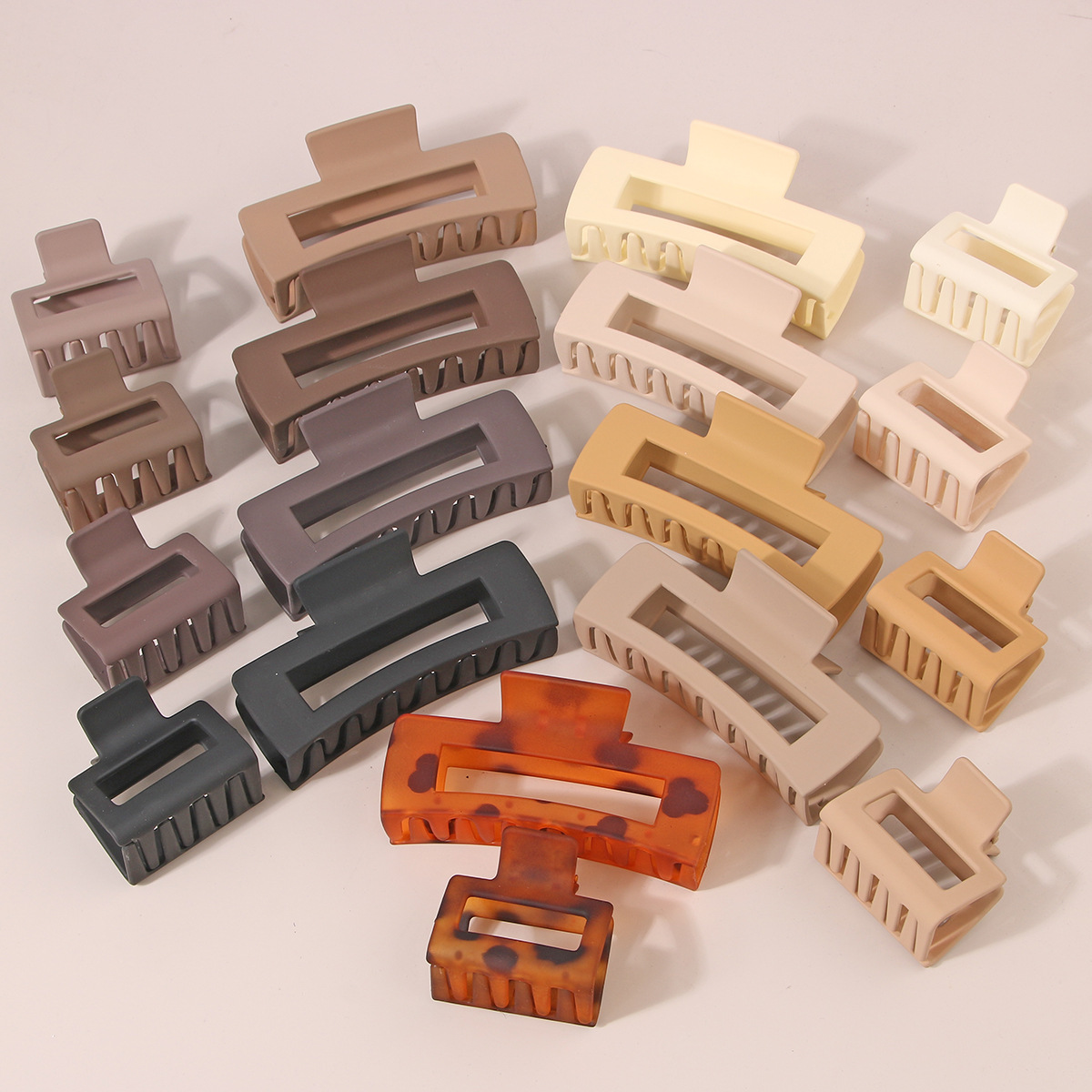 Hair Claw Clip Seamless Matte Spray Paint Rectangular Large_voghion.com