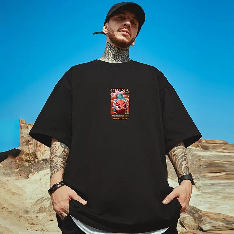 T-shirt men's half oversized loose and fat summer couple outfit new short sleeved 8XL_voghion.com