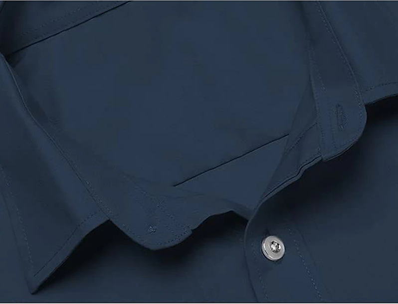 Men's Clothing Summer New Men's Short Sleeved Solid Color Shirt Youth Fashion Home Casual Cardigan Shirt Cross Border_voghion.com