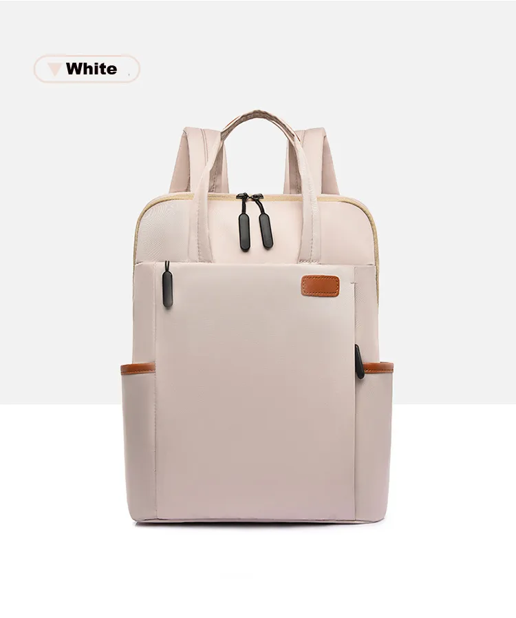 Woman Backpack Fashion Oxford College Student School Backpacks 13 14 Inch Laptop Bag Waterproof Business Travel Rucksack_voghion.com