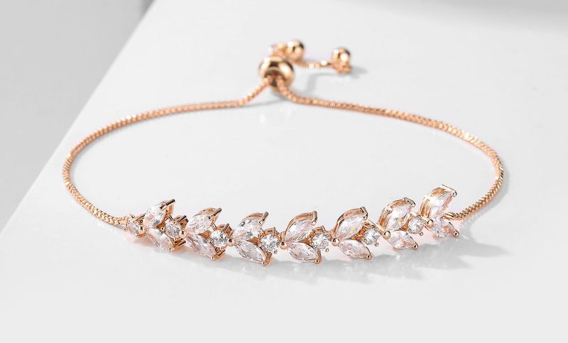 Bracelet tendance en forme de petit œil de cheval et de feuille de saule pour femme, design de niche, polyvalent, fermeture éclair_voghion.com