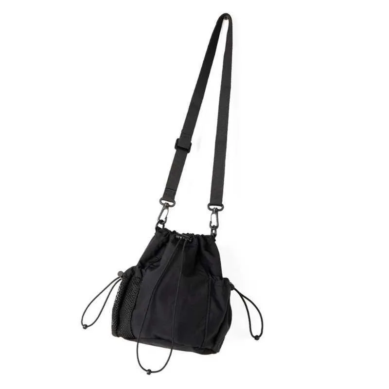 Elegante borsa a secchiello con coulisse plissettata in nylon, borsa a tracolla, borse per lo shopping e i viaggi per le donne C241216_voghion.com