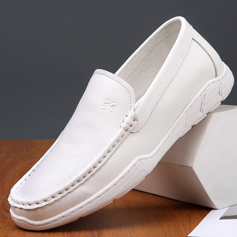 Euro Step Echte Loafer Herren 2025 Neue trendige Slip-On-Fahrschuhe im koreanischen Stil aus Leder_voghion.com