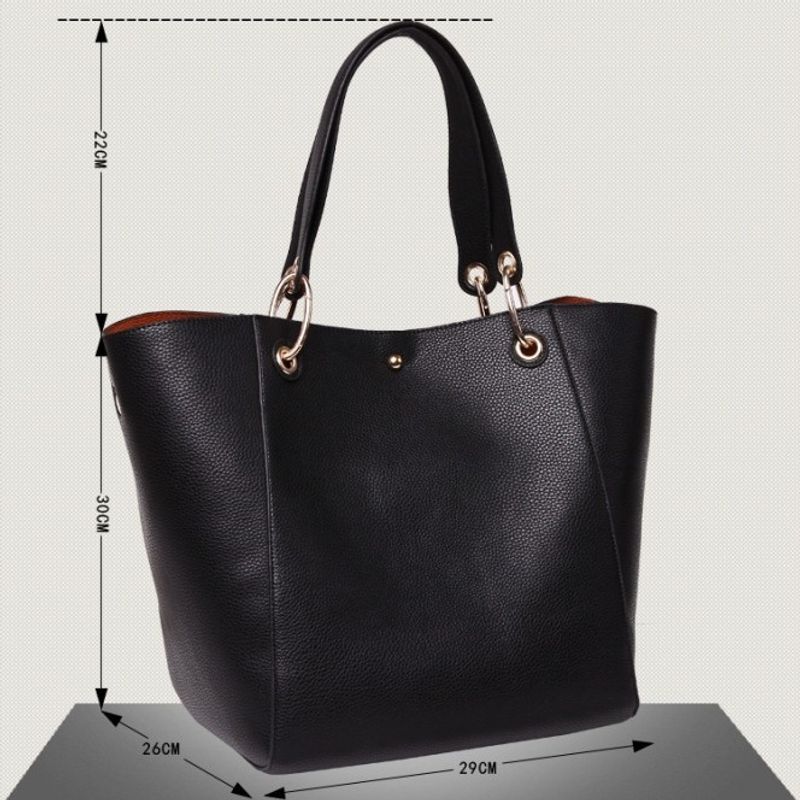 Europäische amerikanische Retro-Schultertasche mit einfachem Eimer-Dutt, geeignet zum Einkaufen und für den täglichen_voghion.com