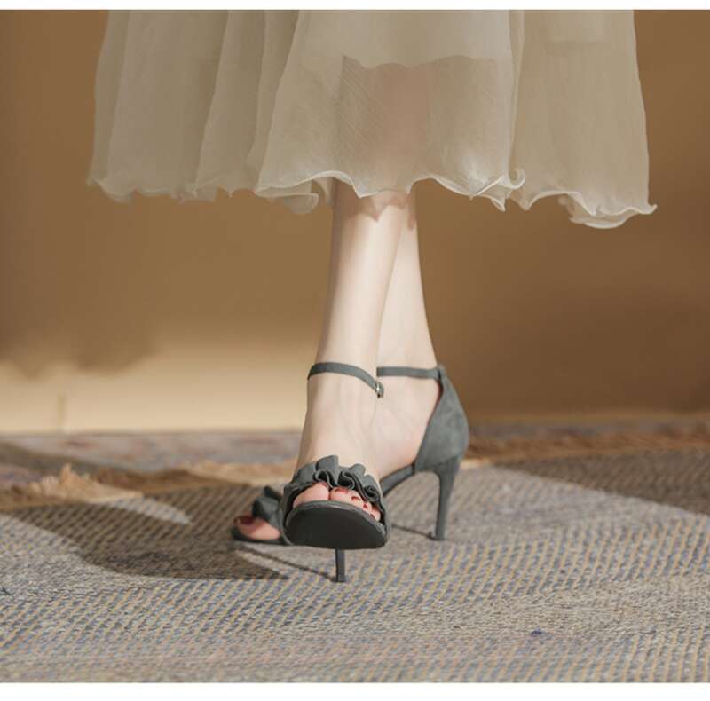 High Heels 2025 Summer New Velvet Sandals_voghion.com