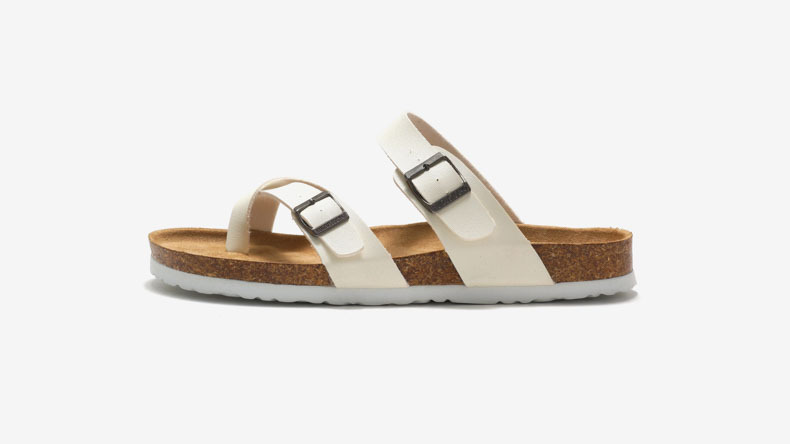 Ruizu 2024 autumn and summer new women's cork slippers trendy men's sandals couple beach shoes cork outdoor wear_voghion.com