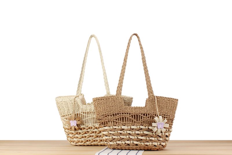 Neue Umhängetasche 2024, handgewebte Tasche im Bohemian-Stil, Strohtasche den Strandurlaub am Meer, modische_voghion.com