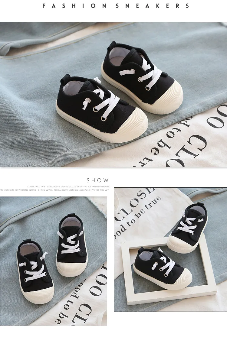 Boys Sneakers Girls Tennis Lace-up Children Footwear Toddler Yellow Chaussure ato Casual Kids Canvas Shoes Sizes_voghion.com