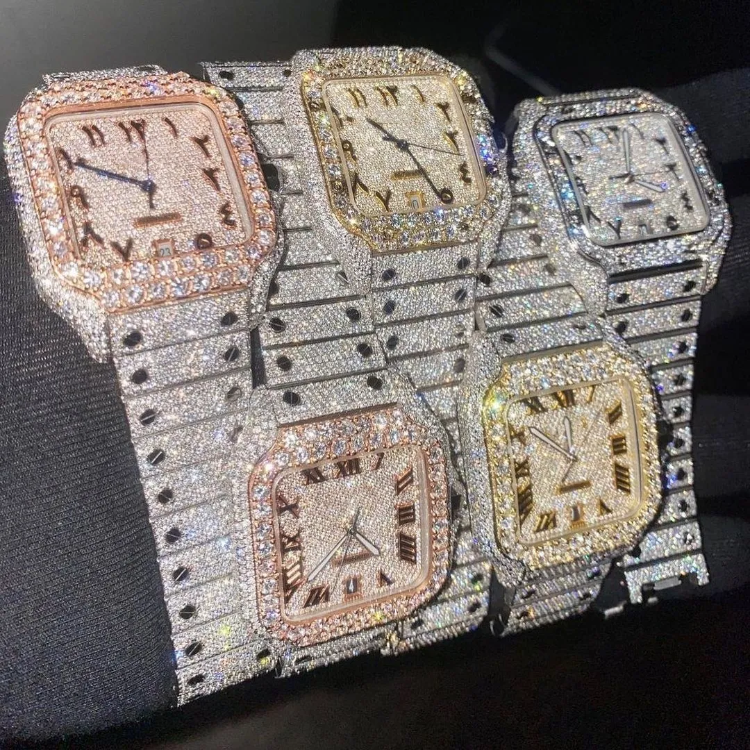 Pendant 15mm Hip Hop VVS Diamond Baguette Cuban Link Chain Moissanite Sier Jewelry Box Necklaces Hiphop_voghion.com