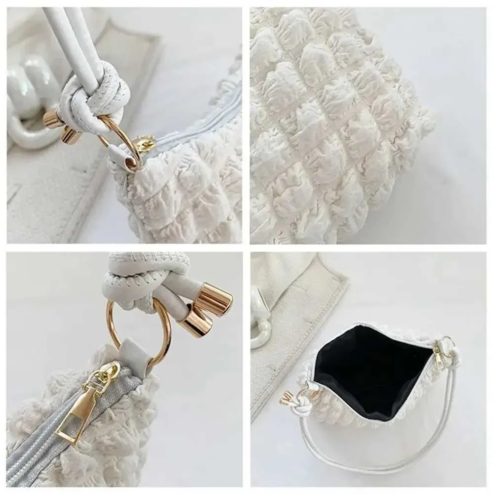 Gesteppte Damen Schultertasche Aus Canvas Gefaltete Handtasche_voghion.com