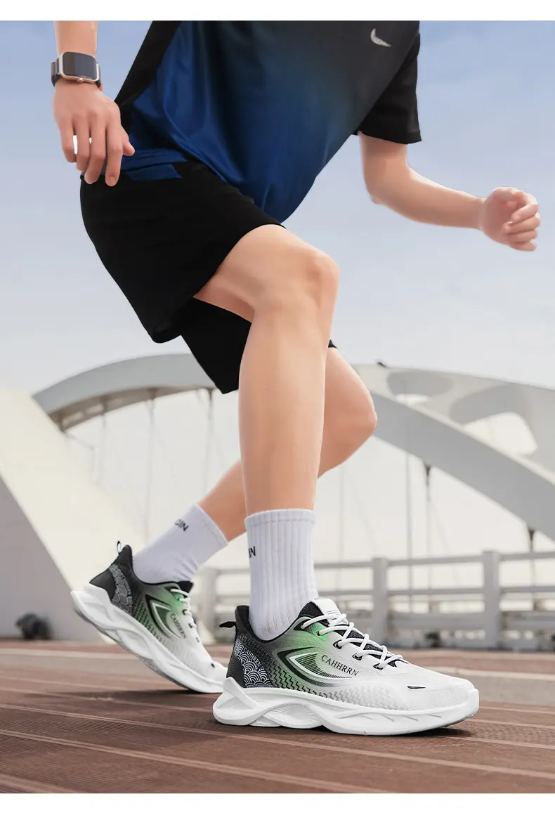 Mesh Sneakers Gradual Change Breathable Thick-soled Versatile Men's Shoes_voghion.com