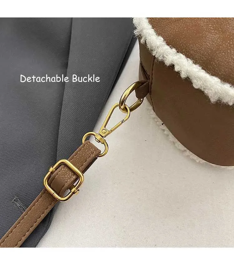 Sacs à main en daim de grande capacité pour femmes, sacoches en polaire d'agneau, sac à bandoulière décontracté pour femmes, sac à bandoulière assorti_voghion.com