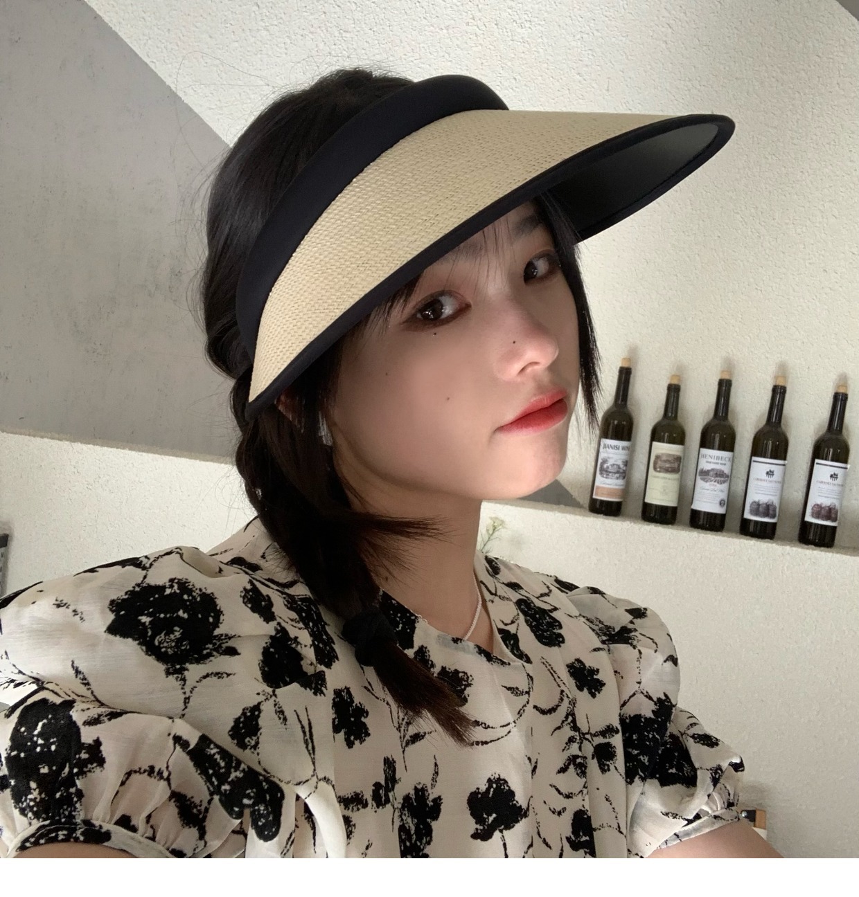 Spring New Hardtop Straw Weaving Empty Top Women's Big Eaves and UV Summer Cycling Sun Protection Hat_voghion.com