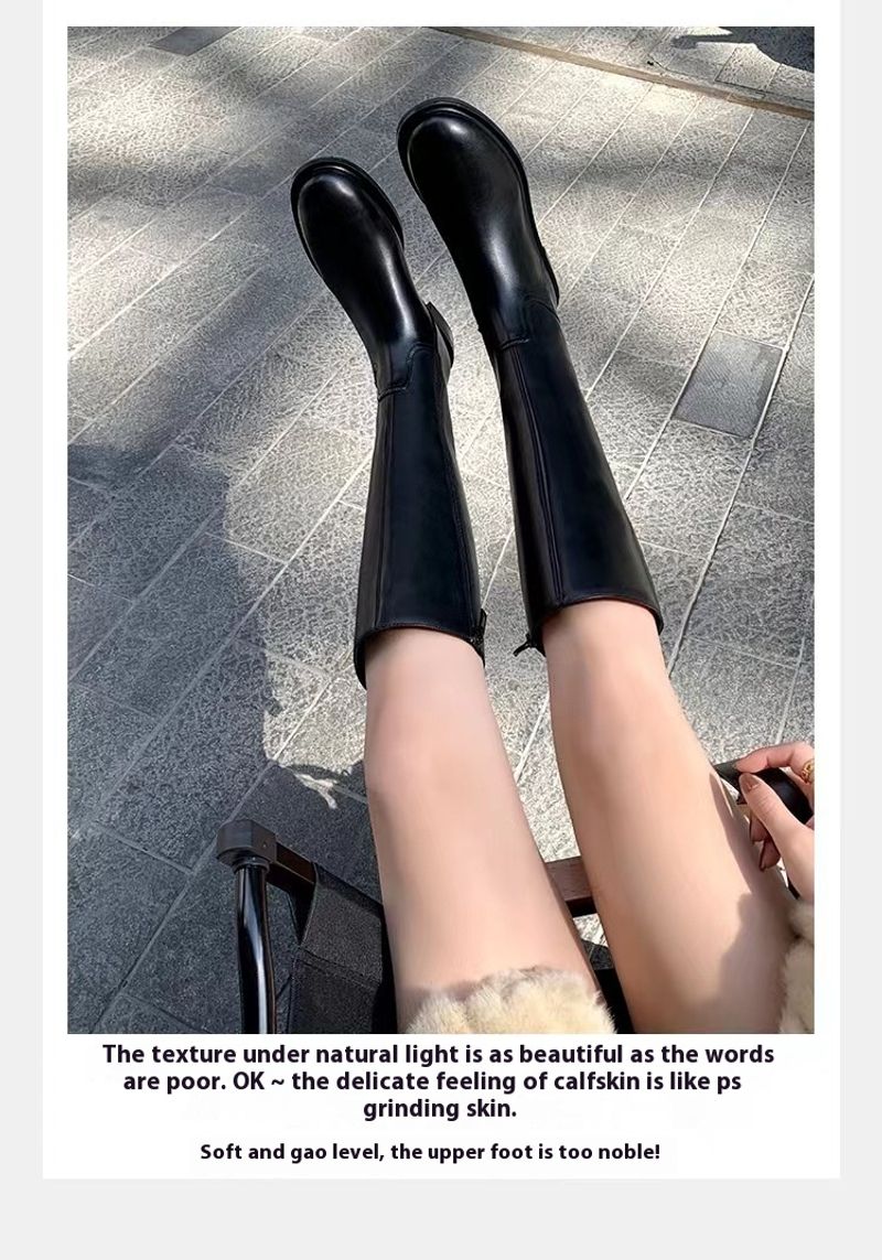 Hot Selg high-end minimalistlik ümmargune varvas madala kontsaga külgmine tõmblukk Moodne naiste peen kvaliteetne pika jalaga ratsu_voghion.com